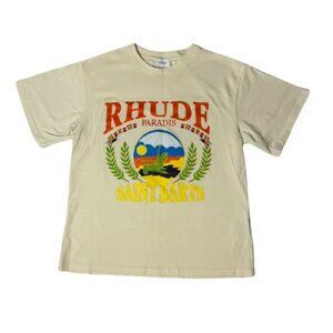 Rhude Paradis Tropical Beach Print Short Sleeve T-Shirt